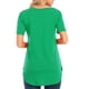 thumbnail image 5 of La nueva manga del cortocircuito del cuello del color sólido V de la camiseta de las mujeres de la m Abody Verde L, 5 of 7