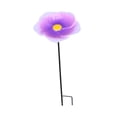 thumbnail image 1 of Comedero para pájaros con estaca de metal Comedero para pájaros Césped Patio exterior Patrón de flores Clima púrpura, 1 of 9