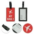 thumbnail image 3 of Unique Bargains 1 Pc MY BAG Pattern Luggage Tag for Travelling Red, 3 of 5