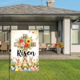 thumbnail image 3 of He Is Risen Easter Cross With Bunnies And Eggs Garden Flag For Home Outdoor Garden Yard Decor 12x18 Inch, 3 of 5