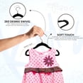 thumbnail image 3 of Utopia Home Kids Velvet Hangers 50 Pack  11 Inch Non-Slip Baby Hangers for Baby and Toddlers, Durable Ultra-Slim Space-Saving Closet Organizers Black, 3 of 6