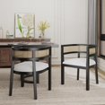 thumbnail image 1 of Eco-Friendly Wood Dining Chair Set with Rattan Backrest | 22.50" W x 22.00" D x 29.50" H, 1 of 13