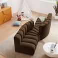 thumbnail image 2 of Meridian Furniture Arc Brown Velvet Modular Sectional, 2 of 7
