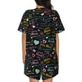 thumbnail image 3 of Picia I love you Mom Pajamas Sets for Women Soft Short-Sleeved Pjs with Lounge Shorts Two Piece Sleepwear-X-Large, 3 of 9