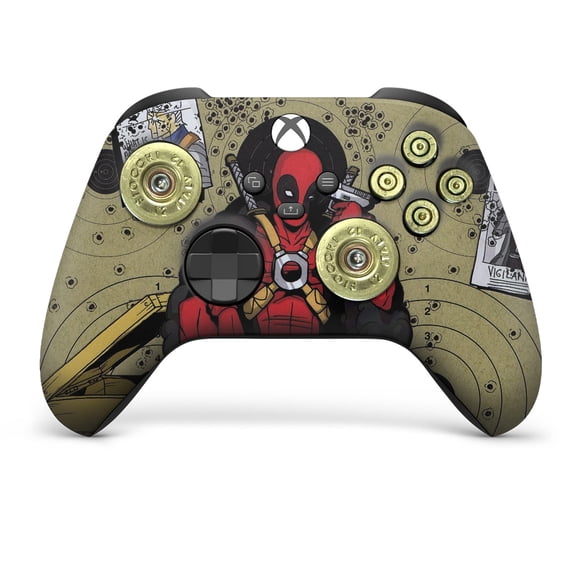 DreamController Deaddpool Headshot Custom X-box Controller Wireless compatible with X-box One/Series X/S Customized in USA with Permanent HYDRO-DIP Printing(NOT JUST A SKIN) (MODDED [video game]