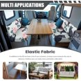 thumbnail image 3 of Black Cats and Flower RV Dinette Cushion Cover Sofa Split Seat Cover Stretch Camper Seat Cushion Slipcovers - Washable Camper Sofa Cover Furniture Protector for RV Car Bench, 3 of 7