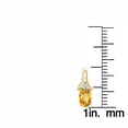 thumbnail image 4 of Sterling Silver 7/8ct TGW Citrine and White Diamond Accent Earrings, 4 of 5