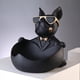 thumbnail image 3 of Estatua de perro, figura decorativa de resina para escritorio, para guardar llaves y acceder a la caja. Negro, 3 of 8