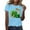 Light Blue#2, variant on Tnhcen St. Patrick's Day Women's Graphic T-Shirt Short Sleeve Crew Neck Plus Size S-3XL 95% Polyester 5% Spandex Stretchy Casual Summer Top