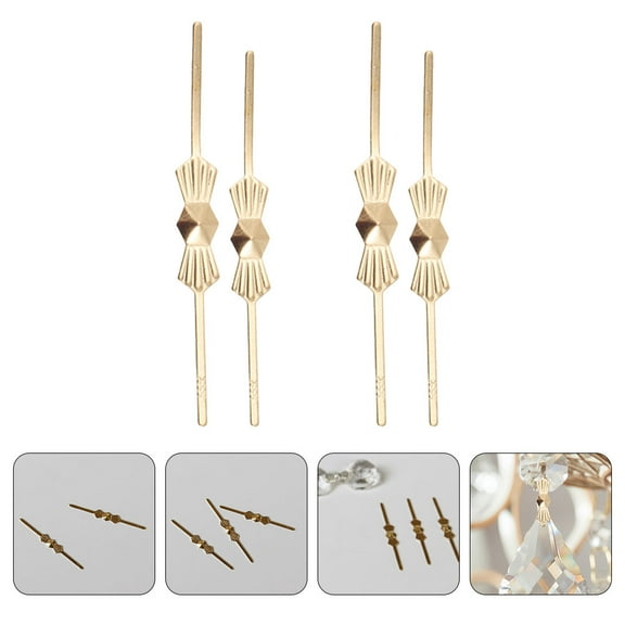 Raindrops 200pcs Chrome Bow Tie Clips 40mm Golden Metal Butterfly Clips for Fastening Crystals Lamp Chandelier Crystals Ceiling Light Crystals