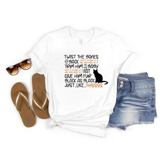 Twist The Bones Shirt, For season, season Cat Shirt, Black Cat Tshirt, Witch Spell Tshirt, Hocus Pocus Shirt, Spooky Season Shirt, F4877 All Size S-5Xl