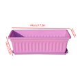 thumbnail image 2 of Resina Rectangular Maceta de Siembra Agujero de Drenaje Plantador de Flores Vegetales Bandeja de Plantas de Jardín en Casa Púrpura 44x19x14cm 3 Piezas Inevent HA6722-03B, 2 of 7