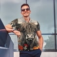 thumbnail image 4 of Fotbe Butterfly Cow With Flowers Camiseta Polo de Golf para Hombre con Estampado – Camisa Deportiva Transpirable con Cuello Abotonado-XX-Large, 4 of 6