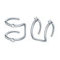 thumbnail image 3 of aretes de joyería no perforantes modernos Zulema 12 pares acero inoxidable plata dorado, 3 of 8