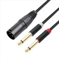 thumbnail image 2 of XLR Macho A Doble Conector de 6,35 mm Cable de Micrófono de Audio Adaptador de Cable de Micrófono Divisor en y 1 M, 2 of 5
