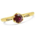 thumbnail image 3 of Pompeii 3/4Ct Ruby & Diamond Ring 10k Yellow Gold Lab Grown (F/G,VS2-SI1), 3 of 3
