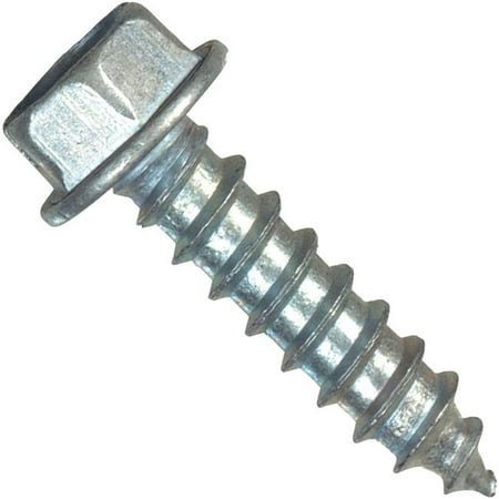 

1.5 in. No.12 Slotted Hex Washer Head Zinc Sheet Metal Screw