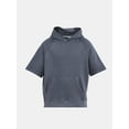 thumbnail image 5 of No Boundaries French Terry Pullover Hoodie with Short Sleeves, Men's and Big Men's, 5 of 5