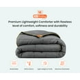 thumbnail image 3 of SGI Microfiber Comforter Set Wyoming King Size Dark Gray Solid 3 Piece, 3 of 5