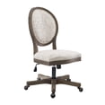 thumbnail image 1 of Linon Chaise de Bureau Rembourrée en Bois Beige, 1 of 14