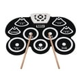 thumbnail image 1 of Kit de Pile Électronique Portable en Silicone avec 9 Pads, 3 Styles de Pile, Pédale, Fonction d'Enregistrement, Pile USB/AAA, Vitesse/volume Réglable, Connectivité Casque/amplificateur - Noir &, 1 of 6