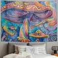 thumbnail image 2 of Orinice Mushroom Rainbow Swirls Tapestry Wall Hanging Unique Style Graphic Tapestries Home Wall Decor Art for Living Room Bedroom Apartment Farmhouse Dorm 40x60inch, 2 of 6