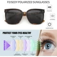 thumbnail image 4 of FEISEDY Oversized Polarized Sunglasses - UV400 Protection, Square Fashion Sun Glasses for Outdoor & Daily B2600, 4 of 17