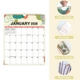 thumbnail image 5 of PLPPYFS 2026 Calendar, Spiral Wall Calendars 2026, 14.6" x 11.6" 12 Monthly Calendar from Jan. 2026 to Dec. 2026, Hanging Calendars for Home, Office, Classroom, Typography Monthly Planner, 5 of 10