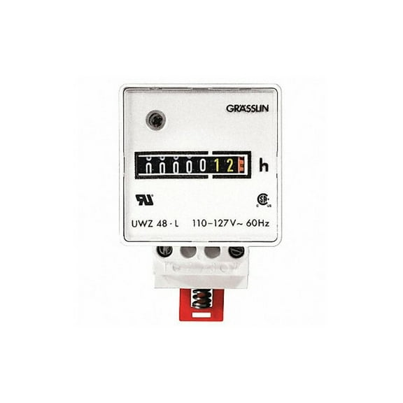 Intermatic Hour Meter,24VAC,60 Hz,DIN Rail Mount UWZ48V-24U