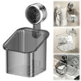 thumbnail image 6 of Suction Cup Rotating Kitchen Organizer - Wall Mounted Storage Container with Drill-Free Suction, Removable Drainable Shelf for Bathroom and Kitchen Use, 6 of 6