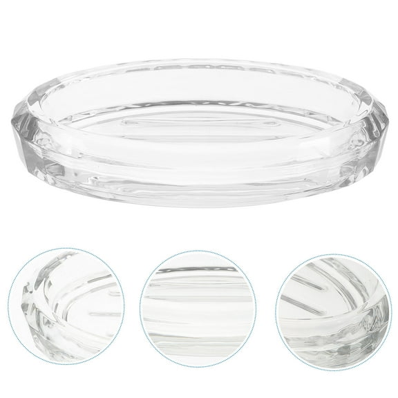 WHAMVOX  Bathroom Accessory Soap Holder Glass Dish Transparent
