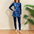 thumbnail image 2 of ZQUUVOU Womens Full Body Rash Guard Long Sleeve One Piece Bathing Suit Upf50+ Surf Swimsuit (C-Blue,M), 2 of 6