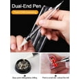 thumbnail image 2 of 2 Pack Nail Rhinestone Picker Dotting Pen, Dual-end Diamond Crystals Picker Wax Pencil Rhinestones Pickup Tool with 2 PCS Extra Wax Heads and 1 PC Tweezer, 2 of 5