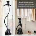 thumbnail image 5 of Standing Garment Steamer with Roll Wheels for Easy Movement, 1.8L Water Tank for 1 Hour Continuous Steaming, Adjustable Pole for Storage, Includes Descaler Packet, 1500 watts, 5 of 6