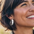 thumbnail image 2 of Ross-Simons Italian Sterling Silver Flat Hoop Earrings, Women's, Adult, 2 of 4