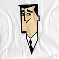 thumbnail image 2 of The Powerpuff Girls Professor Utonium Face Unisex Adult Canvas Brand T Shirt, White, Small, 2 of 3