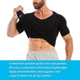 thumbnail image 4 of MANIFIQUE Men's Tight Fitting Shirt Athletic Tops Base Layer Short Sleeves V Neck Compression Tank Top, 4 of 6