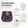 thumbnail image 4 of Balery Bright Universe Pantalones cortos deportivos para mujer con forro y dos bolsillos, elásticos, para entrenamiento, gimnasio, yoga-Small, 4 of 7