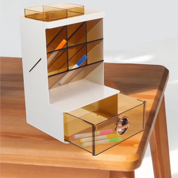 HEALEEP Multi-Function Household Desk Organizer and Table Storage Box for Convenient Office and Home Use