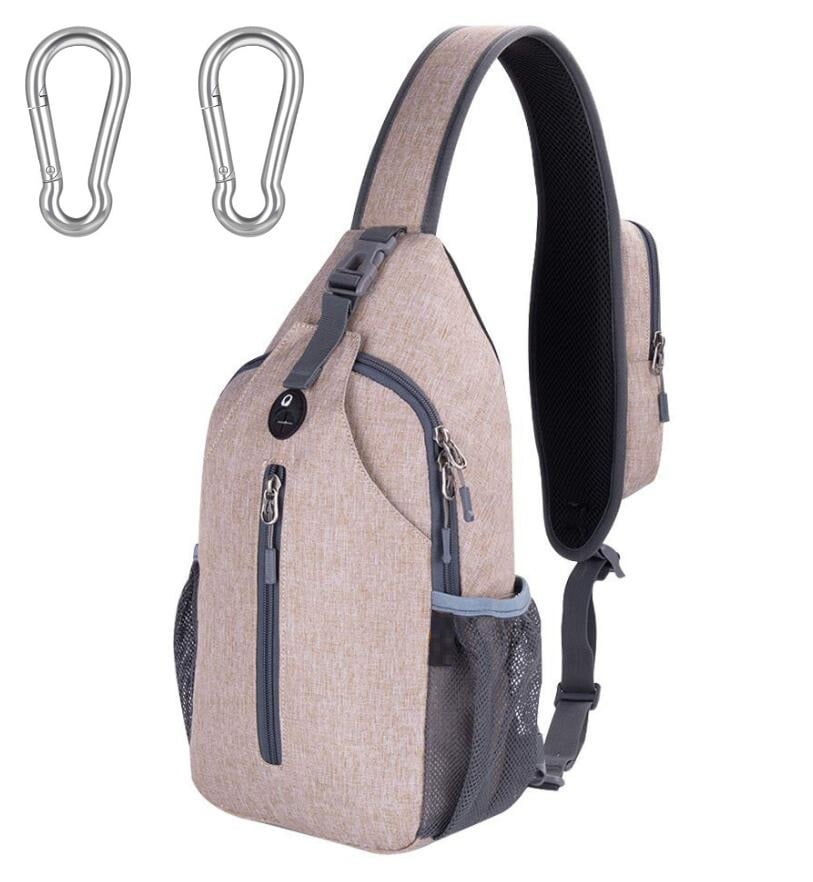  SKYSPER Sling Bag Crossbody Backpack - Chest Shoulder Cross  Body Bag Travel Hiking Casual Daypack for Women Men(Beige) : Sports &  Outdoors