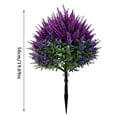 thumbnail image 2 of 5 Pack Artificial Lavender Ground Stakes 19.69in UV Resistant Plastic Purple Flower Bushes with Pointed Rods for Garden Pathway Yard Decor, 2 of 6