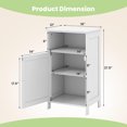 thumbnail image 2 of Modern White Bathroom Storage Cabinet, Single Door Wooden Floor Organizer with Adjustable Shelf, Space Saving for Living Room Decor, 2 of 5