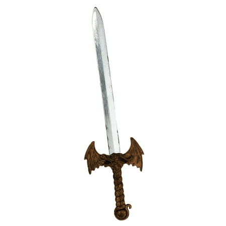 Silver Sword Hawaii - Halloween Medieval Knight Costume Prop Sword, 25.5