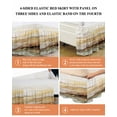 thumbnail image 6 of Marble Yellow Bed Skirt California King Size 16&nbsp;Inch Drop, Gradient Gold Marbling Modern Art Wrap Around Dust Ruffle Bedskirts, Wrinkle & Fade Resistant Easy Fit Bedskirt with Adjustable Elastic, 6 of 8