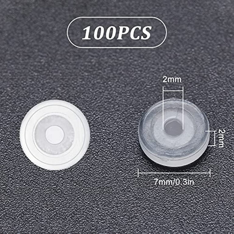 100pc Clear Silicone Plastic Comfort Clutch Earring Backs Earring
