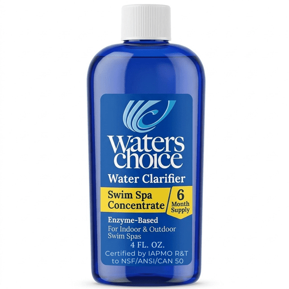 Waters Choice Swim Spa Enzyme Clarifier – 6-Month Supply, All-Natural Cleaner Made Just for Swim Spas.