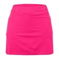 thumbnail image 4 of FRSASU Womens Skorts Tummy Control Solid Color Mid Waist Athletic Shorts Casual Skirt Pants Hot Pink, 4 of 6