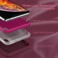 thumbnail image 5 of Compatible with iPhone Xs Max Case 6.5 Inch, Full Body Liquid Silicone Gel Rubber Drop Protection Bumper Cover with Microfiber Lining Shockproof Protective Phone Case, Burgundy, 5 of 14