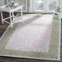SAFAVIEH Suzani Cordelia Floral Bordered Area Rug, Taupe/Pink, 8' x 10'