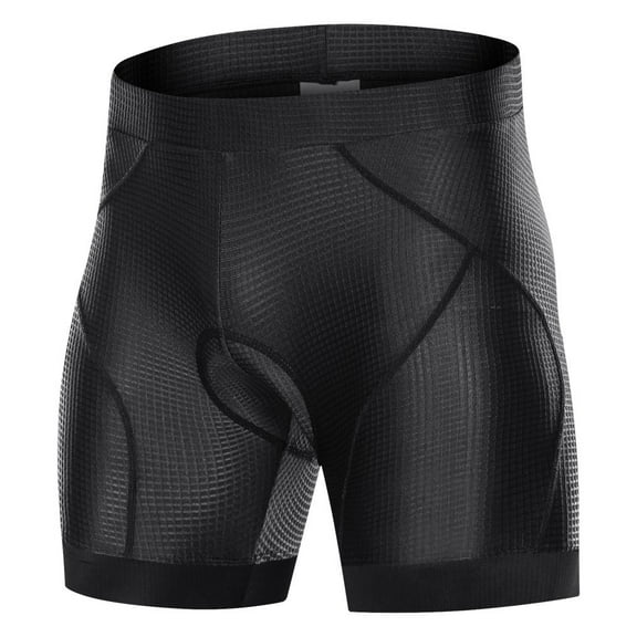 Men's Cycling Padded Shorts with Anti-Slip Grips and 3D Padding